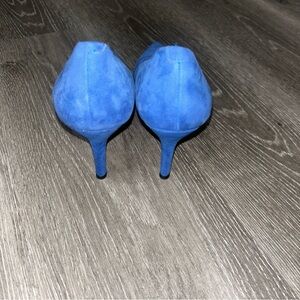 Nine West suede heels blue size 9